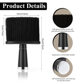 3 Pcs Barber Brush, Hair Clipper Cleaning Brush, Neck Duster Brush to Remove Loose Hair, Barbers Supplies, Suitable for Brushing off Hair Around Neckline and Ears After Haircut