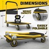 Upgraded Foldable Push Cart Dolly | 330 lbs. Capacity Moving