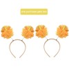 HODRME 2 Pieces Pom Pom Head Bopper-Yarn Spings Pom Headwear