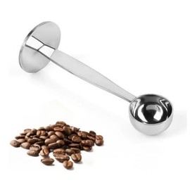 Silver Coffee Scoop Portable Stainless Steel Stand 2 In 1 Coffee Powder Measuring Scoops Tamper Spoon Tools,Coffee, Tea and Espresso, Coffee Scoops, Coffee, Tea and Espresso