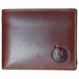Men's Genuine Leather Slim Pocket Wallet with RFID Protected - 5 Cards Slots (Brown)