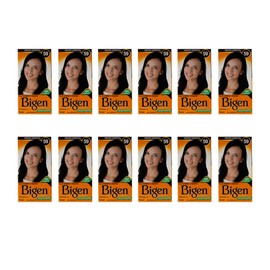 BIGEN Pack de 12 tintes marca bigen polvo tono,"bp negro oriental 59