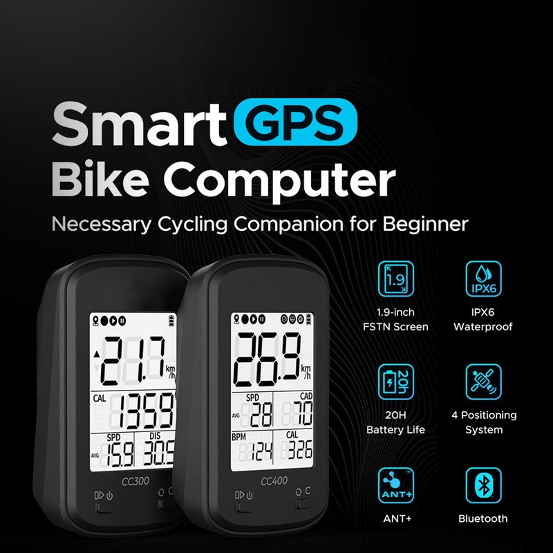 CC400 GPS Bike Computer Wireless Waterproof Bicycle Speedometer Odometer Cycling