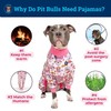 Pittie Clothing Pit Bull Pajamas for Dog, Full Coverage Onesie