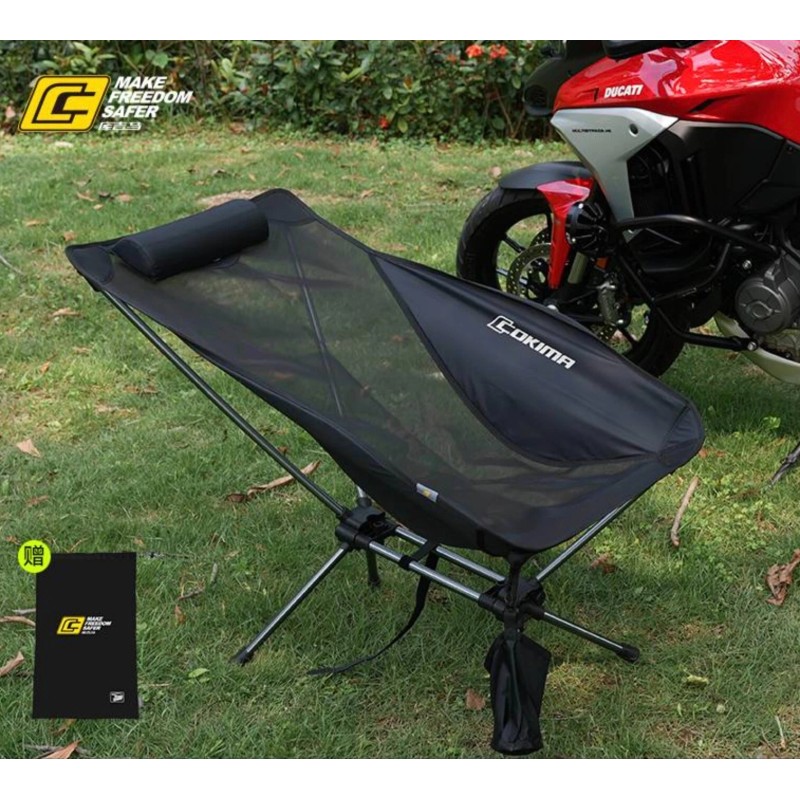COKIMA Portable Motorcycle Camping Chair, 2.9 lbs, 260lbs Load, Fits