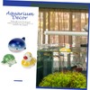 Kisangel 3pcs Ceramic Floating Fish Tank Ornament Hand-Painted Aquarium Decor