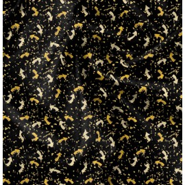 Soimoi Black Velvet Fabric Abstract & Arrow Symbol Printed Fabric 1 Yard 58 Inch Wide