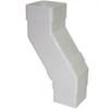FLOPLAST 65mm Square Downpipe Adjustable Offset Bend - White