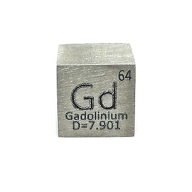 Element Specimen Gadolinium Gd (0.4 inch (10 mm) Cube, Engraved A, Normal Surface)