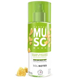 Solinotes Musk Body Mist 8.5 Fl Oz Citrus Floral Perfume for Women Vegan