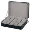 Homeater 10 Slot Watch Box Portable Travel Zipper Case Collector
