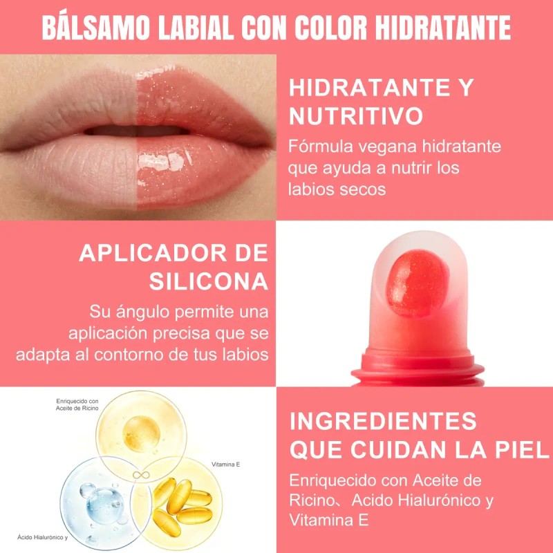 Brillos De Labios Hidratante Lipgloss Protección Solar 15ml