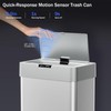 TLSUNNY 16 Gallon Motion Sensor Trash Can,Touchless Automatic Garbage Can,Brushed