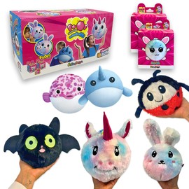 #sbabam Funny Box Poof Surprise So Small So Big Inflatable Plush for Kids, Pack of 2, Dolls That Get Big - You Can Find Unicorn, Vampire, Ladybugs and Others