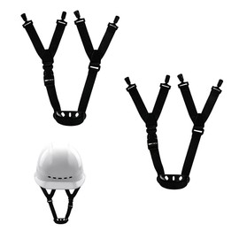 2Pcs Hard Hat Chin Strap Black Chin Strap for Hard Hat Adjustable Helmet Strap 20mm Hard Hat with Chin Strap Universal Hard Hat Accessories Chin Straps Compatible with Most Hard Hats