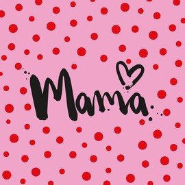 20 Servietten Sprüche Mama an roten Punkten als Tischdeko. Papierservietten mit Motiv. Auch für Decoupage und Serviettentechnik 33x33cm