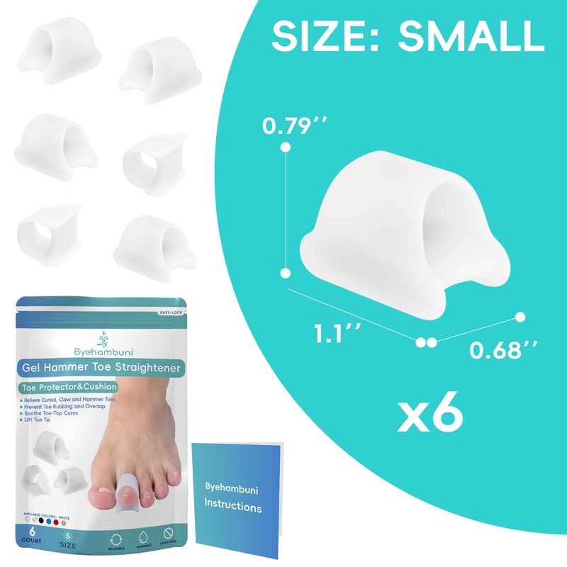 Byehambuni Pinky Hammer Toe Corrector - Toe Straighteners for Curled