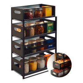 Organizador Estante 4 Niveles Multifuncional Color Negro