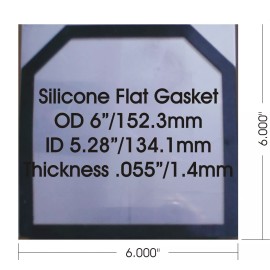 Unbranded 13 pcs High Temp Flat Silicone Gasket for HHO dry cell thickness =1.4mm/0.055"