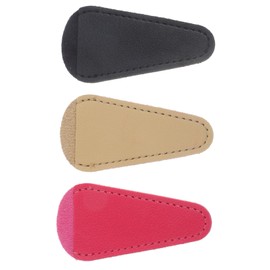 Ipetboom 3Pcs Leather Scissors Cover for Hairdressing Tools Stylish Protection for Hair Cutting Teeth Scissors Eyebrow Clippers Nail Clippers Black Rosy Beige