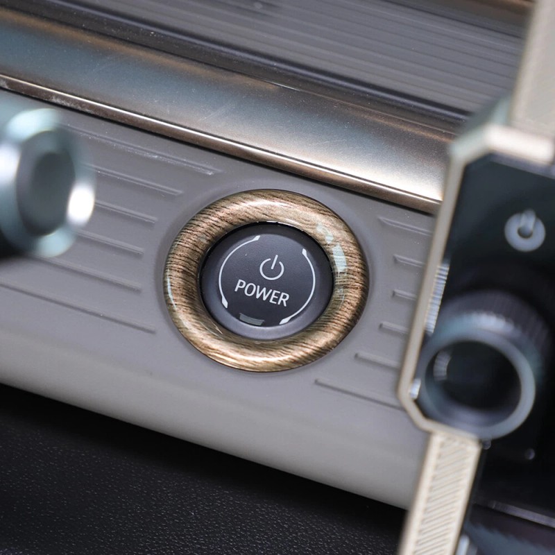encar88_8 Wood Interior Engine Start/Stop Push Button Ring Cover For