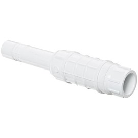 Spears SH118 Series PVC Pipe Fitting, Short Repair Coupling with EPDM O-ring, White, 1" Spigot x 1" Socket