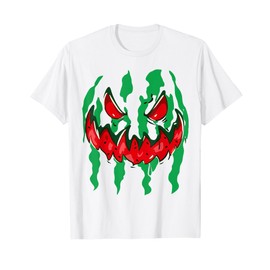 spooky Watermelon Jack O Lantern Summer Happy Summerween T-Shirt