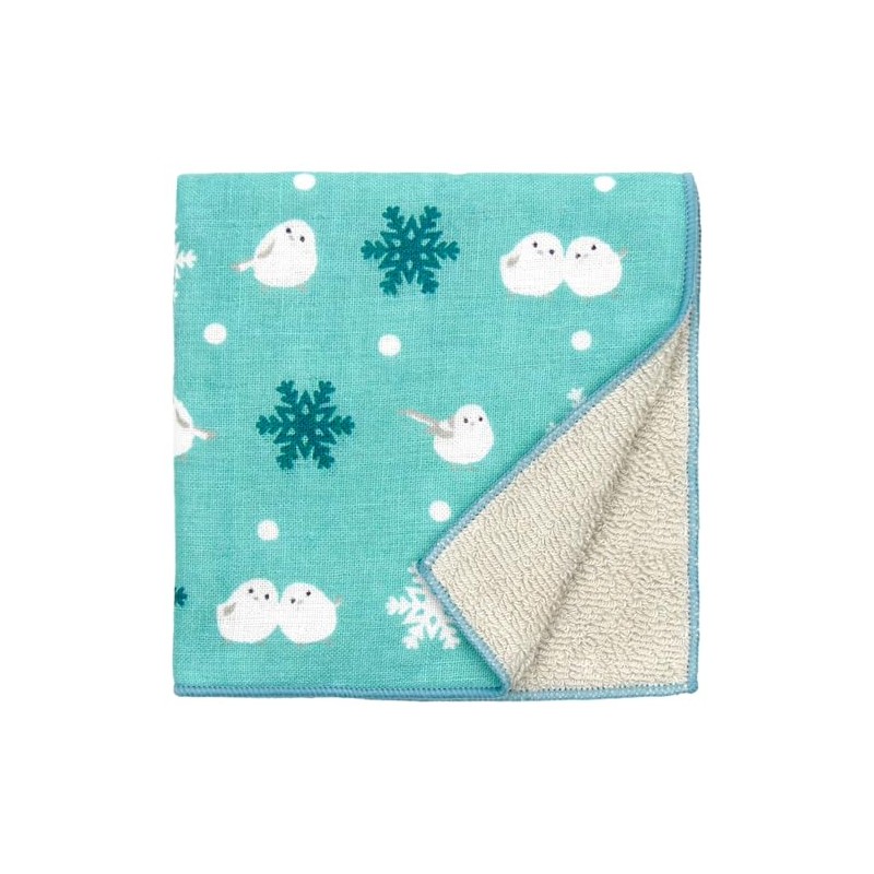 Hamamonyo Washed Towel Handkerchief, Japanese Tea and Snow