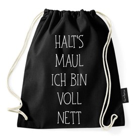 Sambosa, gym, sports bag with hipster quotes, black