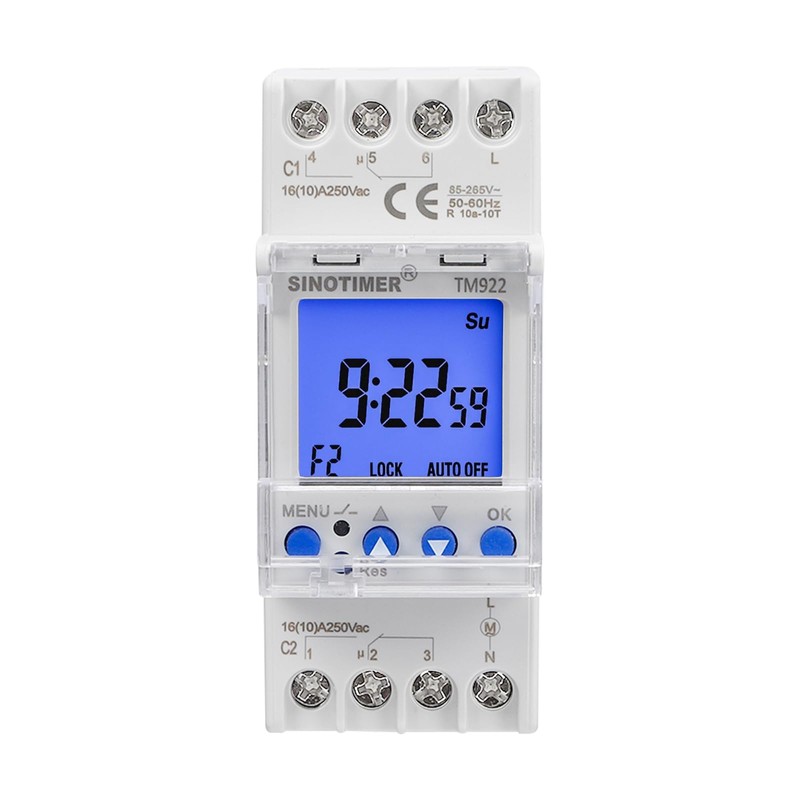 TM922 2 Channels Big LCD Display Programmable Timer Time Clock