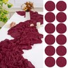 12 Pack Burgundy Cheesecloth Table Runner,10FT Gauze Boho Long Easter