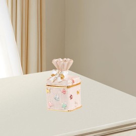 Perfeclan Mini Jewelry Box Jewelry Storage Case Gifts Metal with Lid Ornament Jewelry Organizer Jewelry Display for Hairpins Daughter