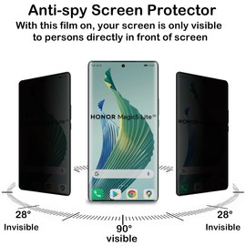 Privacy Screen Protector for Honor Magic 5 Lite 5G/Honor X9a 5G [2 Pack], Anti Spy Screen Protector, Anti Scratch, Easy Installation, Anti Fingerprint, Bubble-Free, TPU Film Anti-spy Protective Film