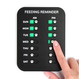 YAUYIK Dog Feeding Reminder, Magnetic Reminder Sticker, AM/PM Daily Indication Chart Feed Your Pets, Fridge Magnets and Double Sided Tape, Helps You to Track Pet Feeding & Medication (B)