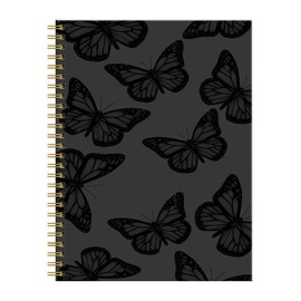 FVBAO Spiral Journal Notebook for Women,A5 College Ruled Notebooks 6"x 8.4", 120 Pages (60 Sheets) Lined Journal with Premium Thick Paper,Perfect for School Office Home(Blue Butterfly)