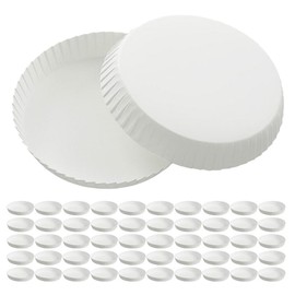 Ipetboom 100pcs Disposable Paper Cup Lids Cup Covers Hot Cup Lids Recycled Drinking Lids Coffee Cup Covers for Hot/Cold Beverage Takeout Coffee Cups