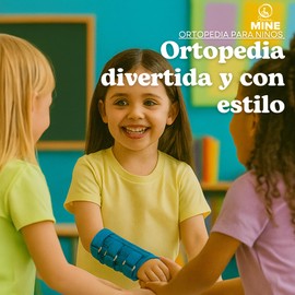 SEVEN MINE Muñequera Ambidiestra Infantil | Muñequera Pediátrica Ortopedica para Niños y Niñas | Inmovilizador de Muñeca Muñequera Inmovilizadora Pediátrica (Azul, L/XL)