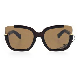 PASTL Womens Fashion Sunglasses Trendy Open Corners Square Frame UV 400 Brown, Brown
