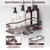 REINHARDT Shower Caddy Hanging, Rustproof Shower Caddy Anti-Swing Shower Organizer