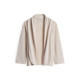 OPUS Damen Langarmshirt | Shirtjacke Sandrine Breeze Regular in Feinstrick Optik Natural Glaze, 36