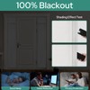 HOMEIDEAS 100% Linen Blackout Sidelight Curtains for Front Door, Side