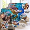 BNREDA Cuddly Blanket, Turtle, Animals in the Ocean, Fluffy Flannel