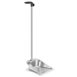 Yangbaga - Sartenes antipolvo con mango largo – 35 pulgadas de metal resistente vertical – Sartenes de pie de mango largo – Los mejores recogedores para el hogar, vestíbulo, tienda, cochera, patio