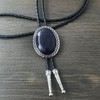 QUKE Stone Bolo Tie Native Western Cowboy Genunie - Corbata
