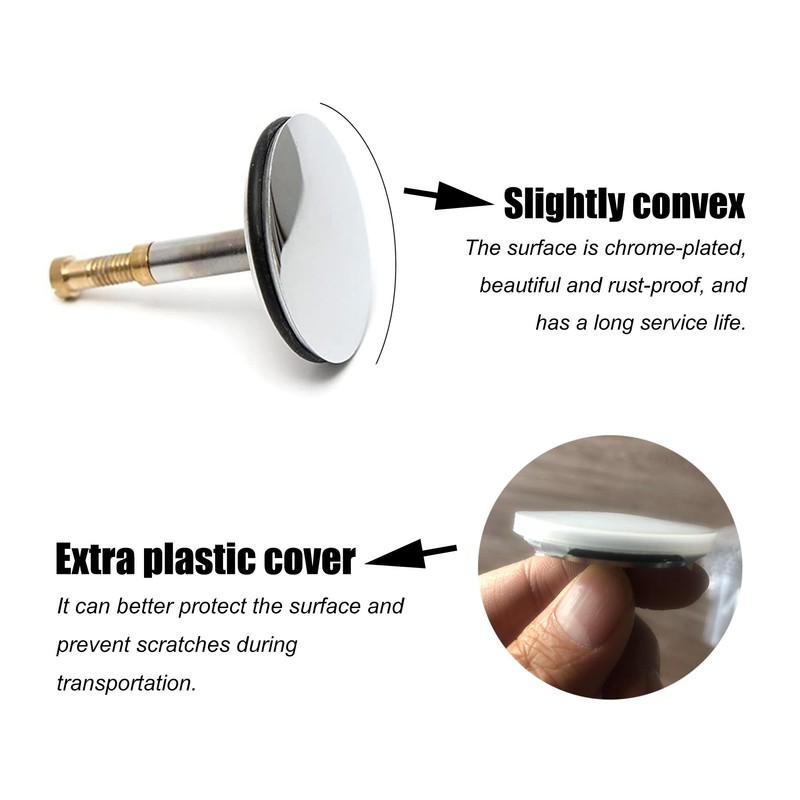 Bathtub Plug 43 mm Bathtub Universal Bath Plug Rustproof High