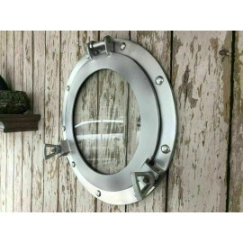 handmade 12" Brass Porthole Mirror Nautical Maritime Wall Decor  Ship Cabin Window