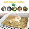 CVFRTT 4 Pieces Of Small Straw Mats, Woven Pet Straw