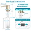 BZOOSIU Kitchen Sink Soap Dispenser, Built in Countertop ABS Pump