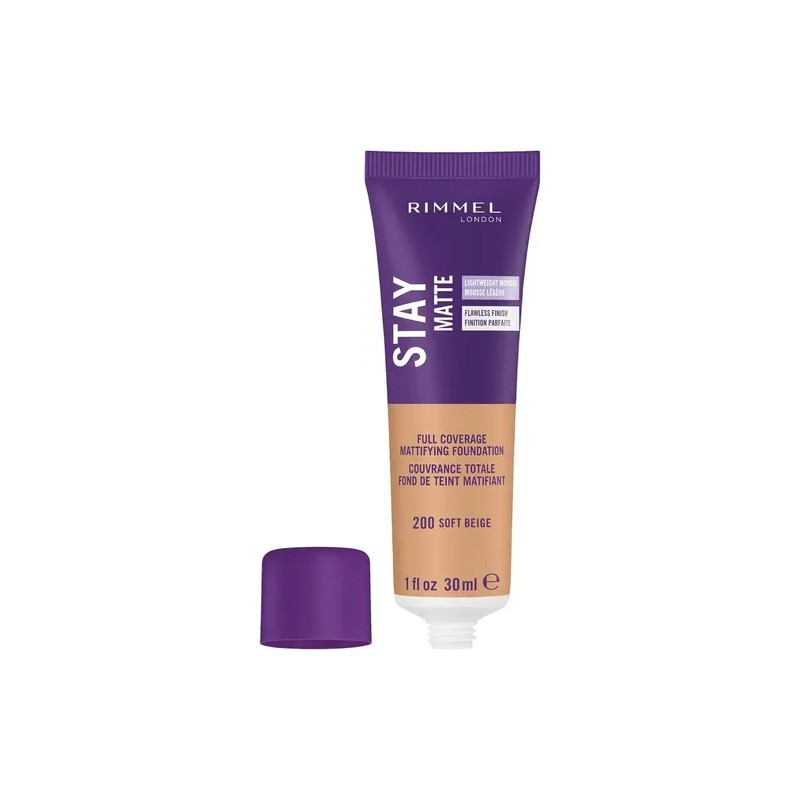 Rimmel Stay Matte Foundation Soft Beige 1 - Botella De