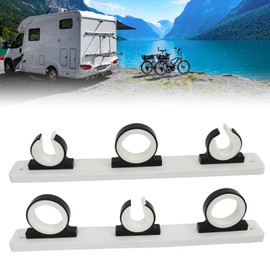 Sorandy Aluminum Fishing Rod Rack, Universal, 3-Shelf, Powder Coated, Wall Mount, Adjustable Positioning, For Marine Yacht Truck and RV Fishing Activities